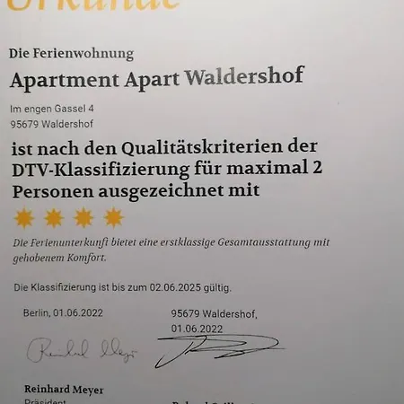 Apartment Apart Waldershof Apartment